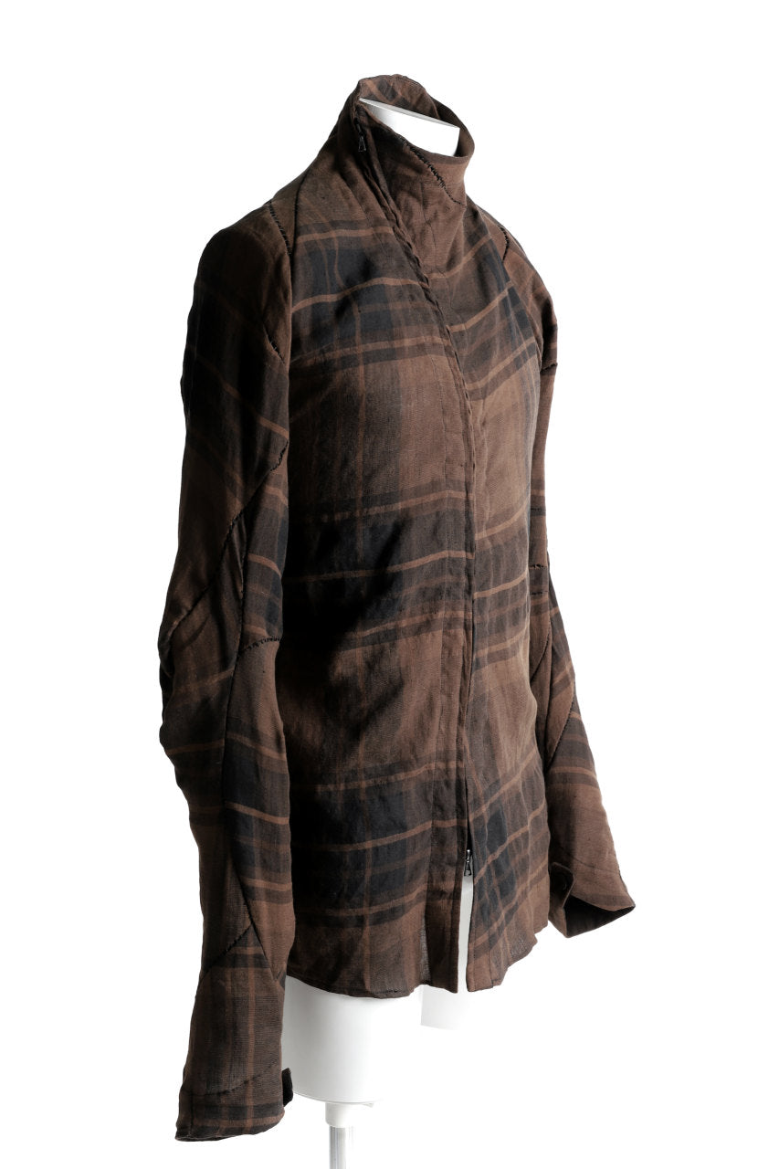 LEON EMANUEL BLANCK exclusive DISTORTION DRESS SHIRT (BROWN CHECK)