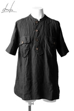 Load image into Gallery viewer, daska exclusive (tirel) cock shirt / sun-dried linen (BLACK)