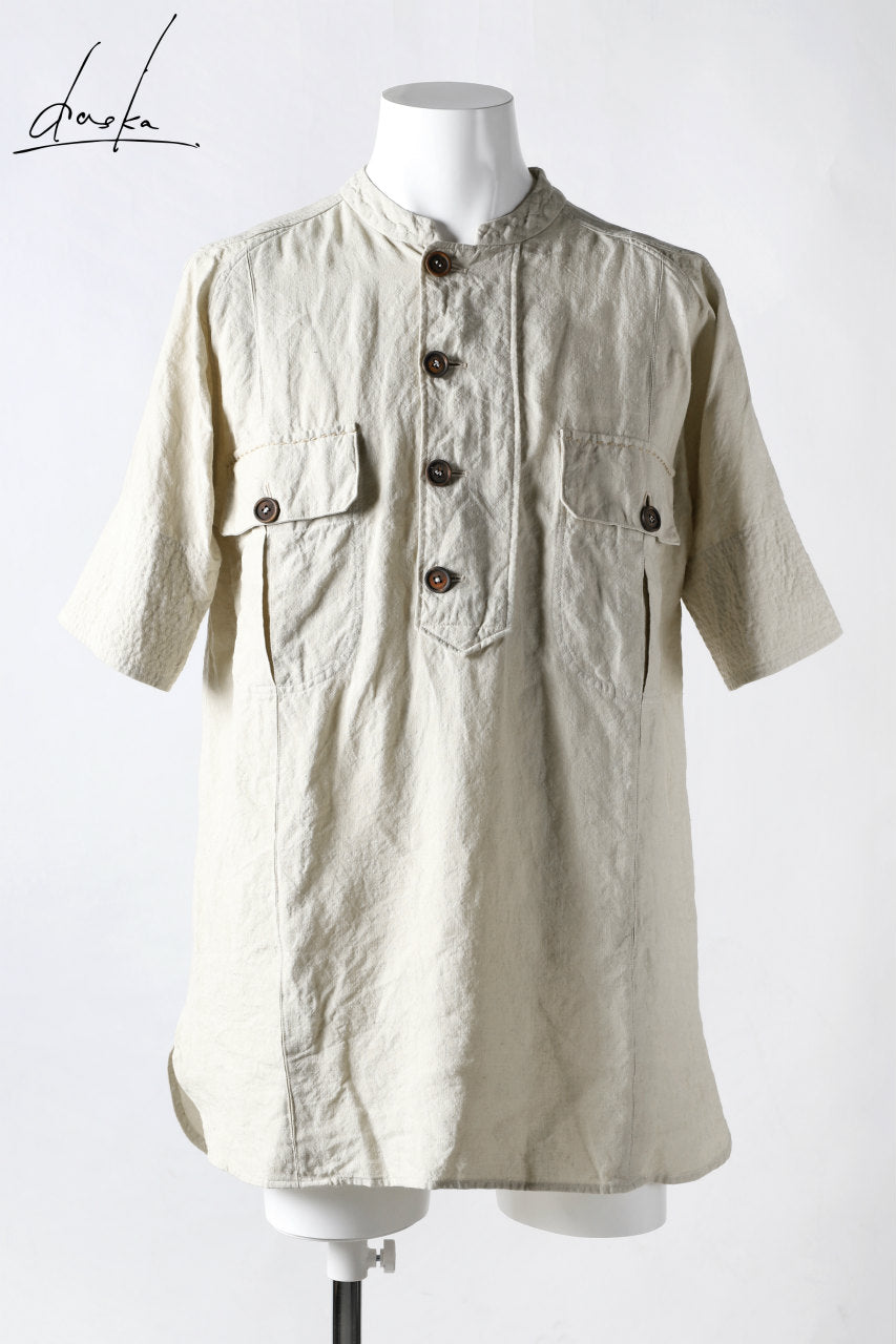画像をギャラリービューアに読み込む, daska exclusive (tirel) cock shirt / sun-dried linen (KINARI)