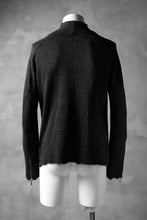 Load image into Gallery viewer, blackcrow raglan zip blouson / cotton&amp;hemp double faces (charcoal)