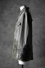Load image into Gallery viewer, RESURRECTION HANDMADE combination denim coverall jacket (GREY×ARMY)