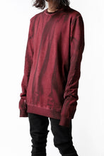 画像をギャラリービューアに読み込む, thomkrom BRUSHED BACK PULLOVER SHIRT / OILED SPRAY DYE (RED)