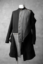 Load image into Gallery viewer, _vital layered shirts coat / cotton gauze and stripe