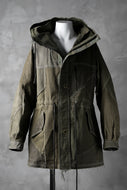 BACKLASH x LOOM exclusive RECONSTRUCTIVE HOODED JACKET / VINTAGE MILITARY CANVAS