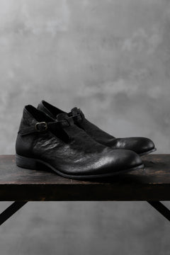Load image into Gallery viewer, Portaille &quot;one make&quot; Strap Shoes (Heat Shrink Horse Leather / BLACK)