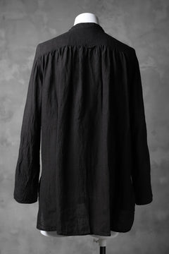 画像をギャラリービューアに読み込む, daska &quot;vincent&quot; painter-smock shirt / light linen (BLACK)