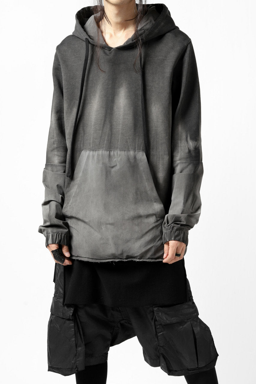 thomkrom DYEING SWITCH PULLOVER HOODIE (COLD DYE BLACK)