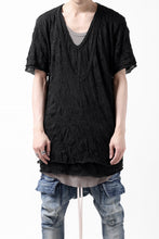 Load image into Gallery viewer, A.F ARTEFACT &quot;CRUMPLE&quot; DOUBLE LAYER T-SHIRT (BLACK)