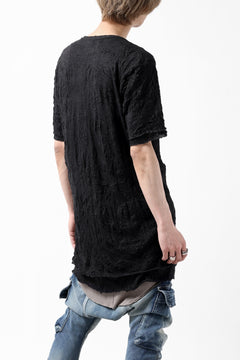 Load image into Gallery viewer, A.F ARTEFACT &quot;CRUMPLE&quot; DOUBLE LAYER T-SHIRT (BLACK)