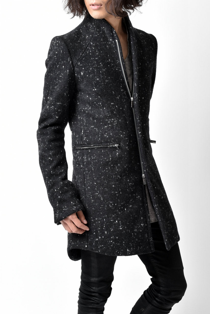 N/07 exclusive Padded Middle Coat / Wool Double-weave (SNOW BLACK)