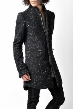 Load image into Gallery viewer, N/07 exclusive Padded Middle Coat / Wool Double-weave (SNOW BLACK)