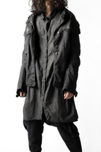 画像をギャラリービューアに読み込む, RUNDHOLZ DIP COVERED FRONT MILITARY JACKET (CARBON DYED)