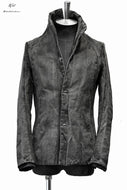 N/07 anatomy hooked c/li slub twill fabric sumi dyed (SUMI BLACK)