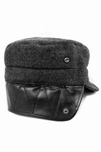 Load image into Gallery viewer, N/07 cap [three layer structure needlepunch | earmuff] (BLACK)