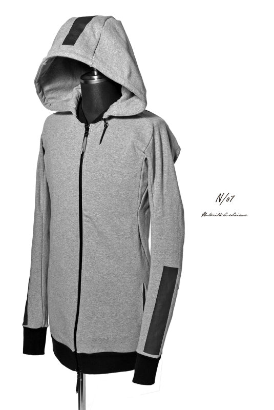 N/07 RUBBERIZED HOODIE JACKET / HYPER STRETCH SWEAT (GREY)