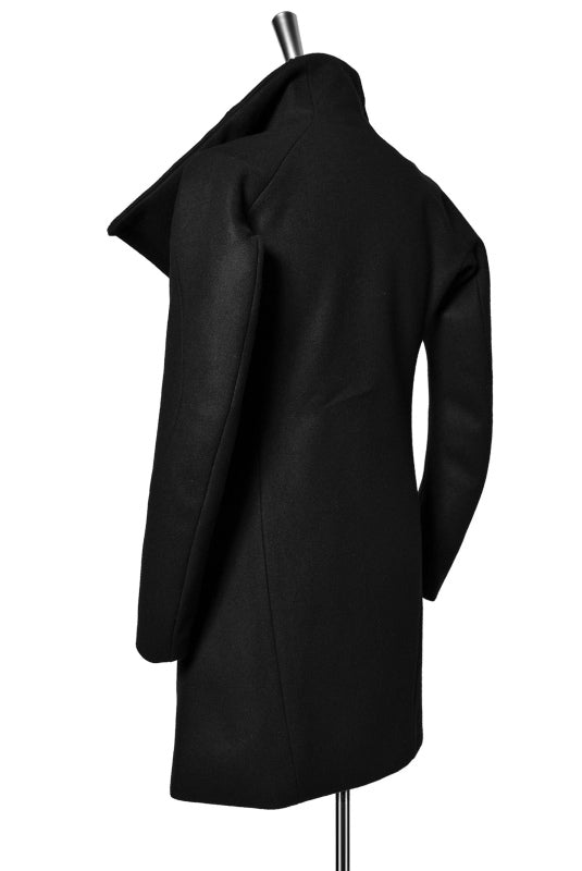 N/07 ANATOMY HIGHNECK COAT / PREMIUM WOOLYARN CASHMERE (BLACK)