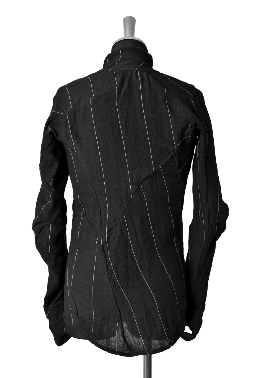 画像をギャラリービューアに読み込む, LEON EMANUEL BLANCK DISTORTION DRESS SHIRT / PINSTRIPE (BLACK)