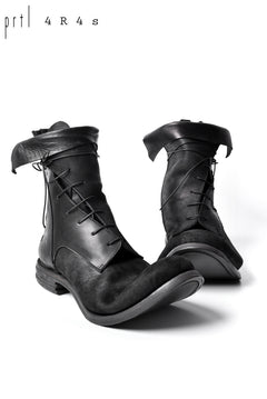 Load image into Gallery viewer, prtl x 4R4s exclusive Twisted Lace Boots / Cordovan full grain &quot;No4-5&quot; (BLACK)