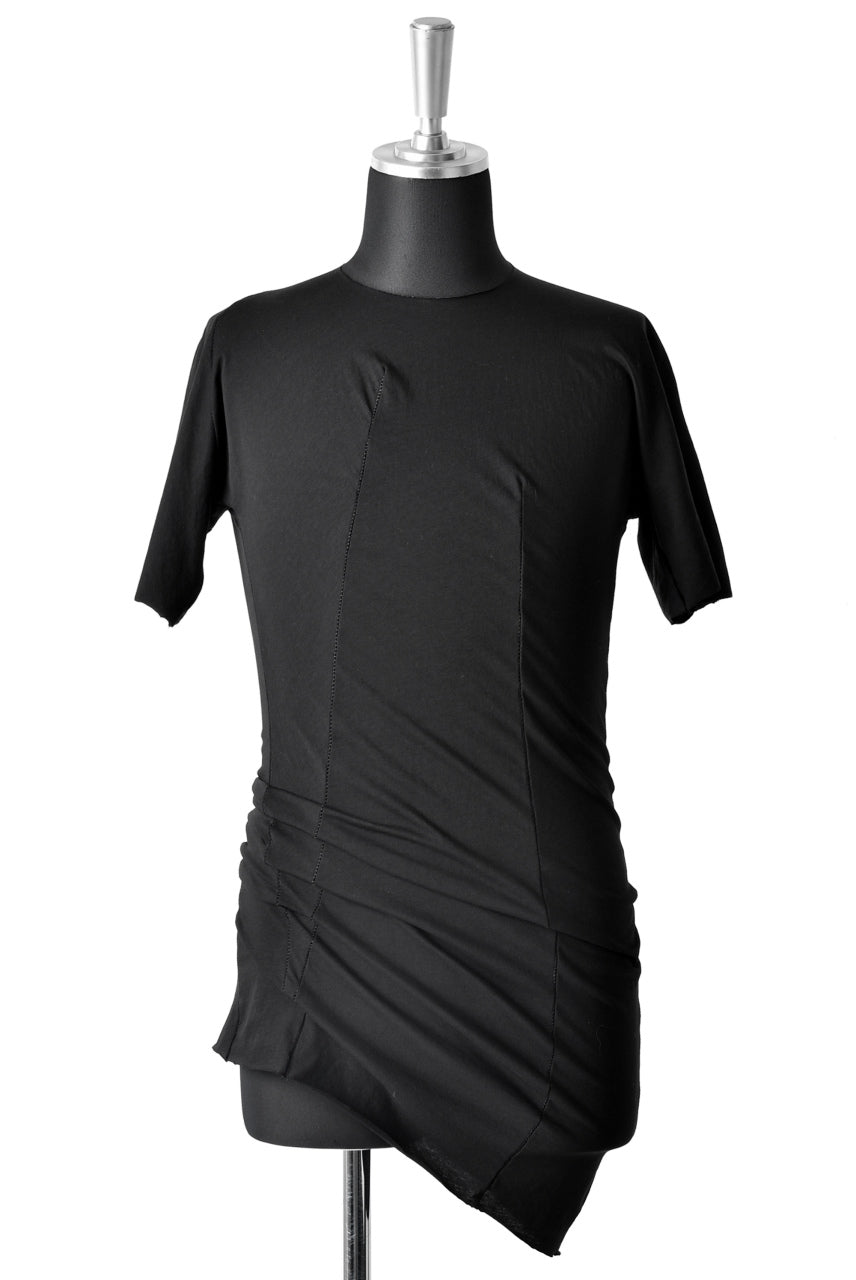 LEON EMANUEL BLANCK DISTORTION FITTED T / STABLE COTTON JERSEY (BLACK)