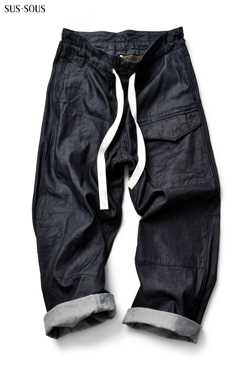 sus-sous supima denim wide trousers MK-1 (INDIGO)