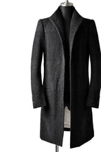Load image into Gallery viewer, blackcrow standcollar tailorcoat (wool dark check)