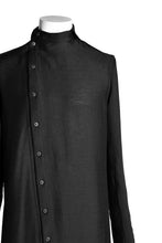 画像をギャラリービューアに読み込む, SOSNOVSKA DIAGONAL FLY LONG SHIRT (BLACK)