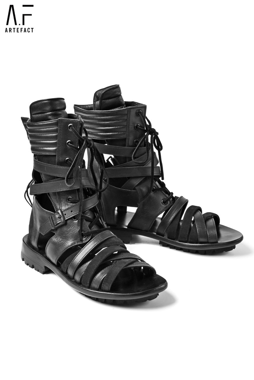 A.F ARTEFACT GLADIATOR BOOTIES SANDAL / LACE UP-BACK ZIP