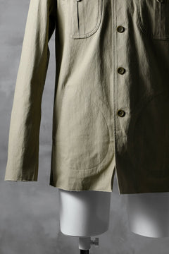 画像をギャラリービューアに読み込む, blackcrow worker shirt jacket / cotton woven (BEIGE)