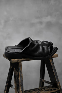 Load image into Gallery viewer, Chörds; DST. LEATHER SANDAL-SHOES / REVERSE HORSE BUTT (BLACK)