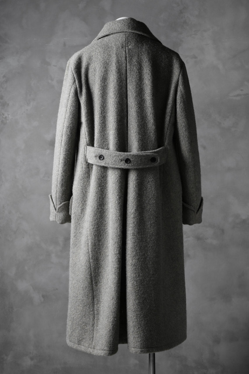 画像をギャラリービューアに読み込む, sus-sous foot guards great coat / W100 Harris melton raised washer (TOP GREY BEIGE)