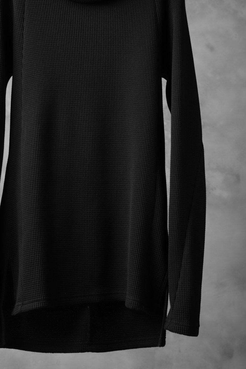 A.F ARTEFACT exclusive DUSTY WAFFLE DRAPED HIGH NECK TOPS (BLACK)