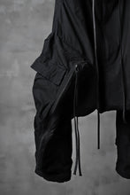 Load image into Gallery viewer, A.F ARTEFACT MILITARY SAROUEL WIDE PANTS / ZIP DOUBLE STRUCTURE (BLACK)