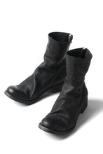Load image into Gallery viewer, EVARIST BERTRAN  EB8T One Piece Leather Back Zip Long Boots / Kangaroo (BLACK)
