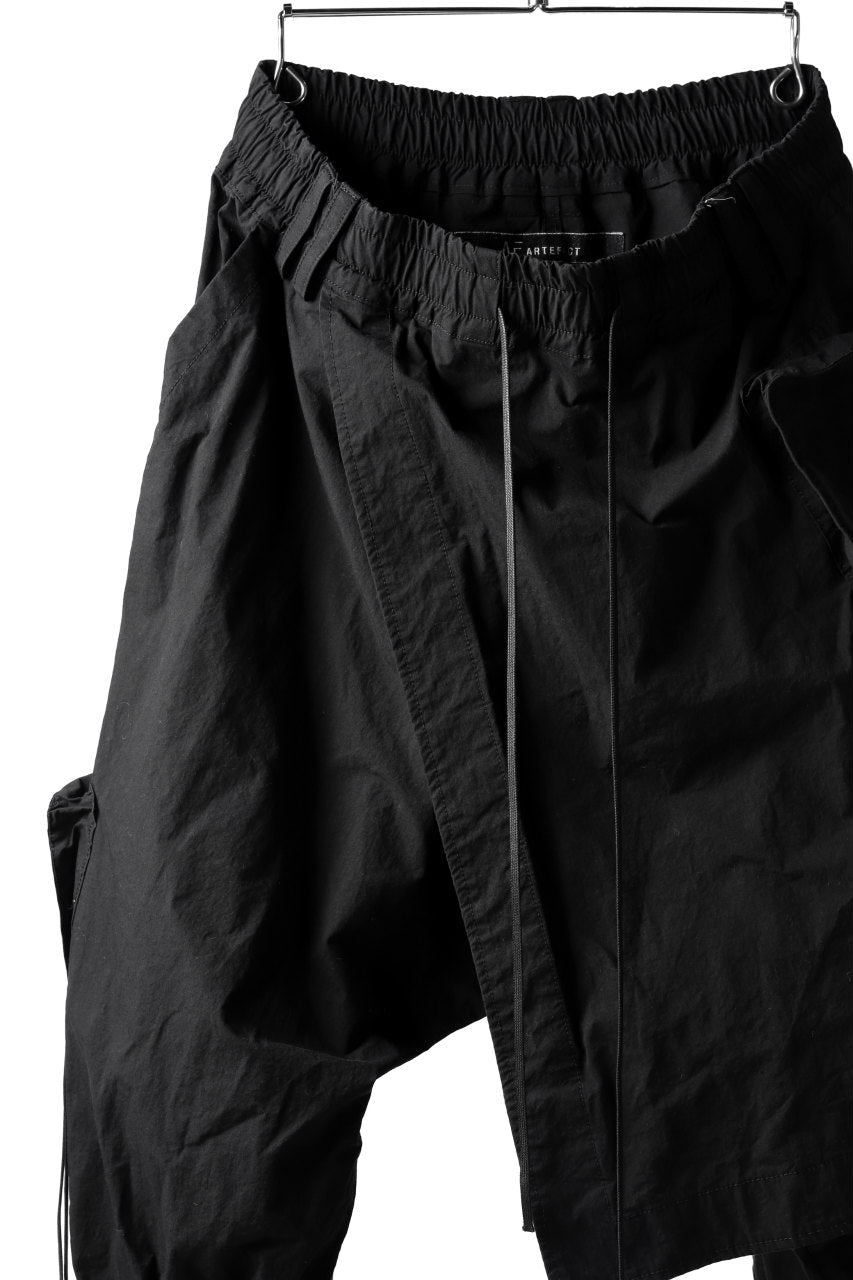 A.F ARTEFACT WRAP SKIRT COMBI MILITARY SHORTS / BLEND WOVEN (BLACK)