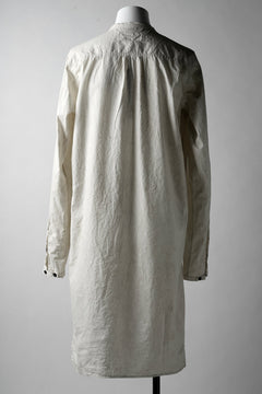 Load image into Gallery viewer, RUNDHOLZ DIP MINIMAL COLLAR LONG SHIRT / DYED C/CLOTH (MARBLE)