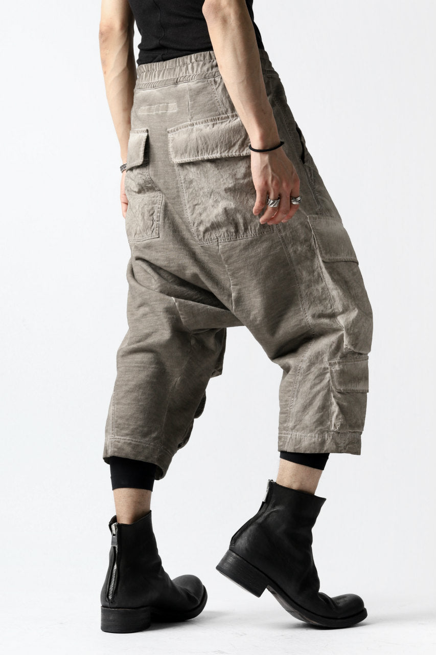 A.F ARTEFACT SWITCHING CROPPED CARGO SAROUEL / DYED COMBI FABRIC (BEIGE)