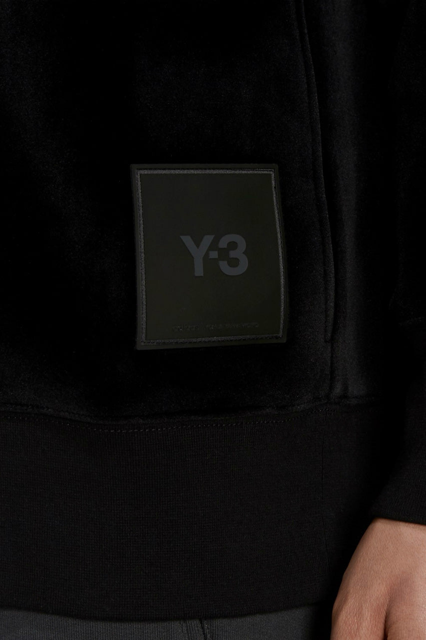 Load image into Gallery viewer, Y-3 Yohji Yamamoto FULL ZIP SQUARE HOODIE PARKA / VELVET SPACER (BLACK)
