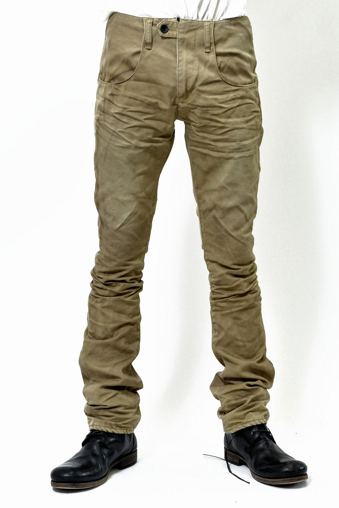 N/07 chinocloth pant 3dimention / oiled craft (OILED BEIGE)