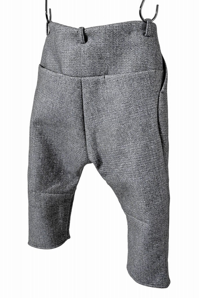 N/07 Pant "7" [three layer structure needlepunch | 3dimension curved cropped] (ASPHALT GREY)