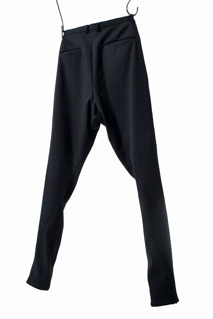 N/07 jodhpur "intellectualia" [cotton/wool doddy tweed | curve length pant] (BLACK)