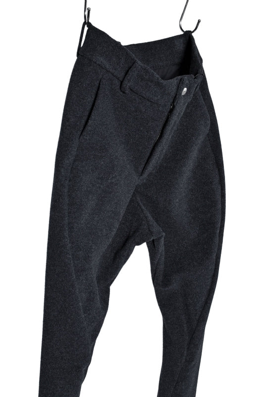 画像をギャラリービューアに読み込む, N/07 CURVE JODHPUR PANT / CASHMERE KNIT MELTON (CHARCOAL)