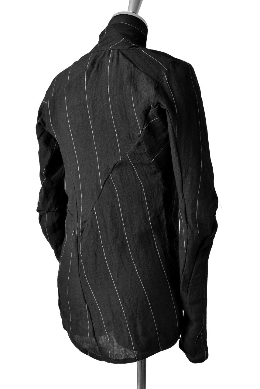 画像をギャラリービューアに読み込む, LEON EMANUEL BLANCK DISTORTION DRESS SHIRT / PINSTRIPE (BLACK)