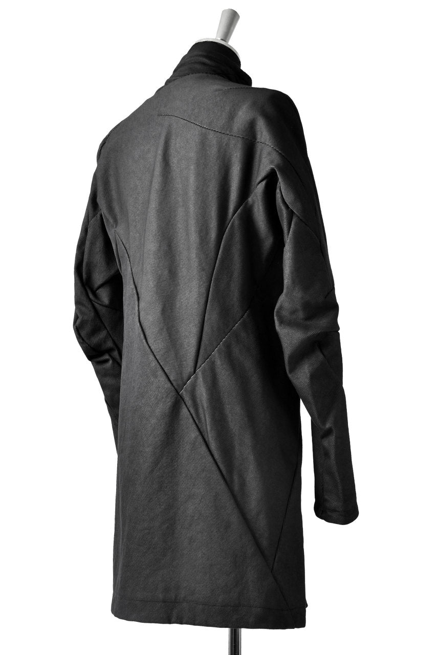 LEON EMANUEL BLANCK DISTORTION SHORT TRENCH COAT / CORDUROY (BLACK)