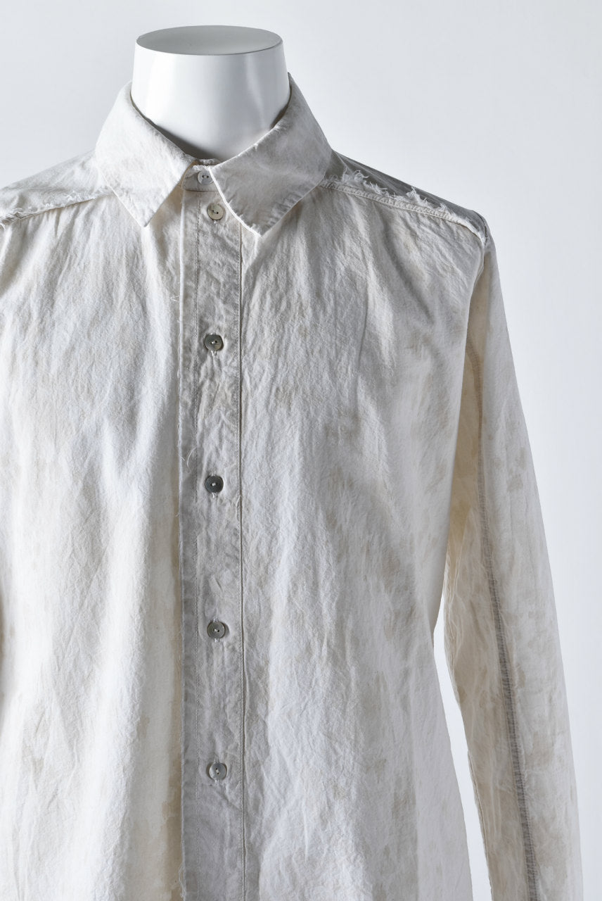 画像をギャラリービューアに読み込む, Aleksandr Manamis LAYERED PLACKET SHIRT / Tea Stain Dyed