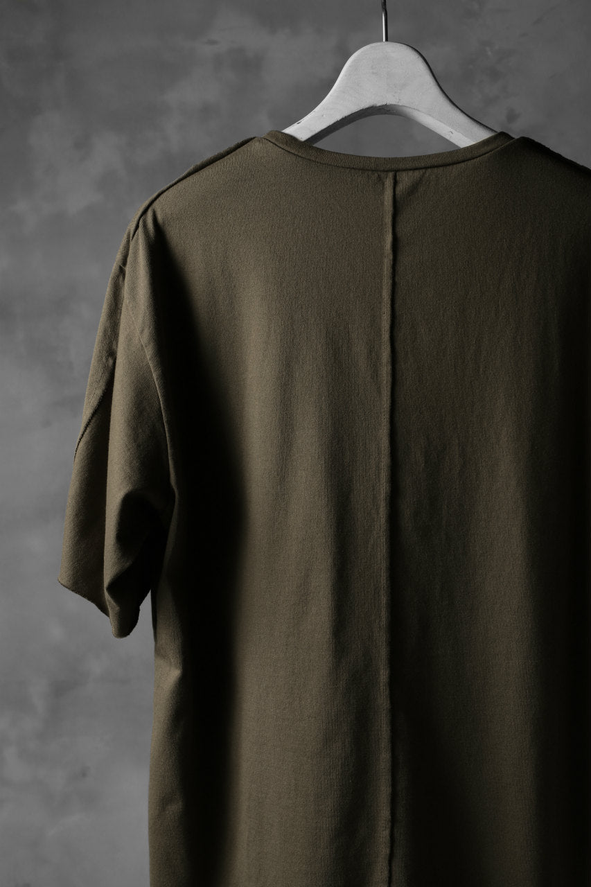 blackcrow short sleeve cutsewn / silky touch cotton (khaki)