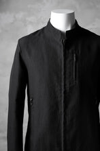 Load image into Gallery viewer, blackcrow riders zip jacket / linen&amp;nylon woven (black)
