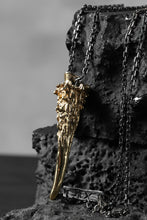 Load image into Gallery viewer, GASPARD HEX Small Horn gold plated bronze / 70cm chain