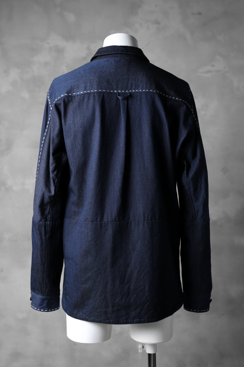 daska "NOBLE" stitchwork shirt / tencel denim (INDIGO)