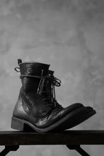 Load image into Gallery viewer, ierib LOGGER lace up boots / horse butt leather (BLACK)