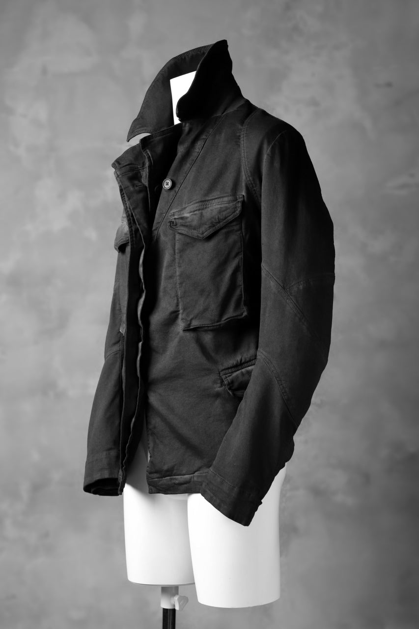 RUNDHOLZ DIP COVERED FRONT MILITARY JACKET (CARBON DYED)の商品